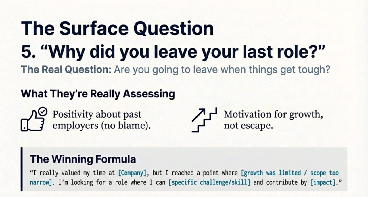 Why Did You Leave Your Last Role